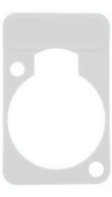 Chassis plade med label, vit