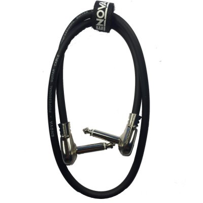 Enova vinkel jack flad kabel til pedalboard 40 cm