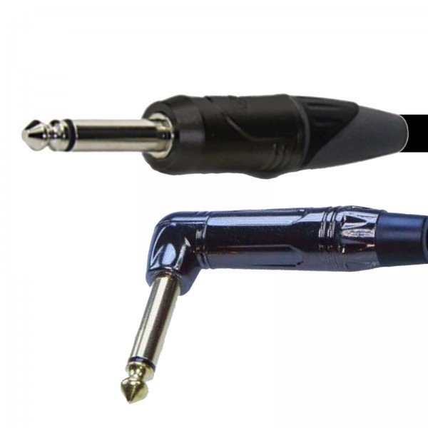 Enova instrumentkabel mono jack med vinkel stik