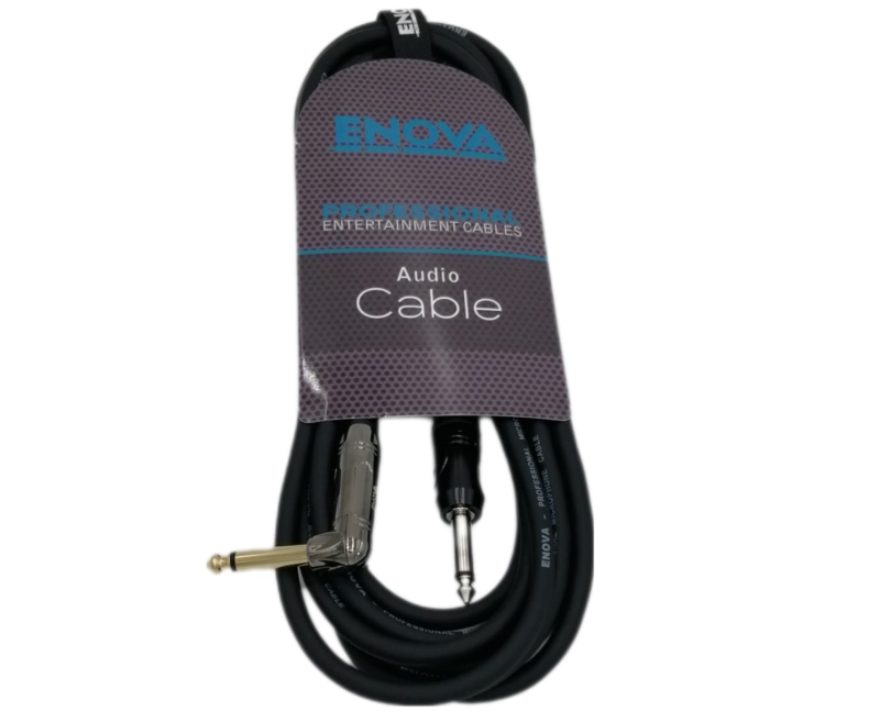 Enova instrumentkabel mono jack med vinkel stik