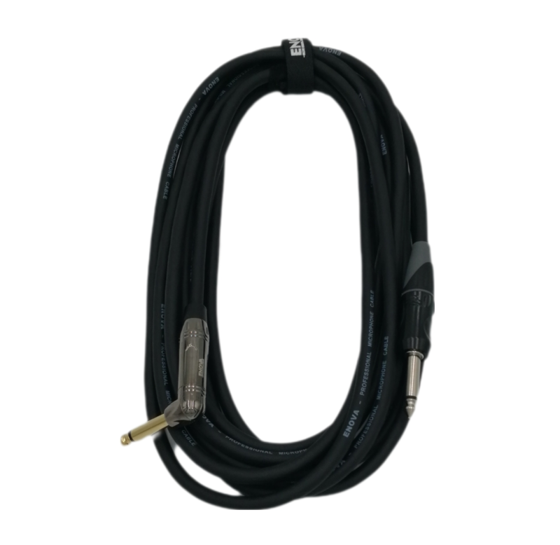 Enova instrumentkabel mono jack med vinkel stik