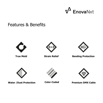 EnovaNxt 5-pol XLR kable til DMX 