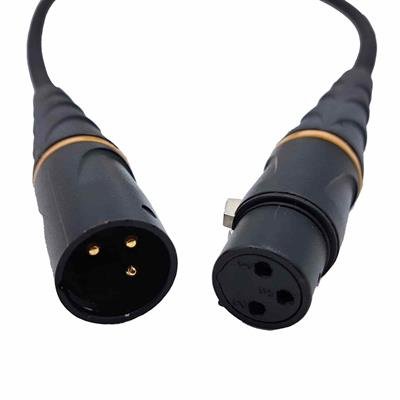 Enova Nxt XLR mikrofonkabel analog sorte stik med guld kontakter