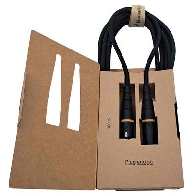 Enova Nxt XLR mikrofonkabel analog sorte stik med guld kontakter