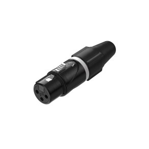 Enova Nxt XLR 3-pin hun kabelstik sort med guld kontakter