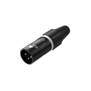 Enova Nxt XLR 3-pin han kabelstik sort med guld kontakter