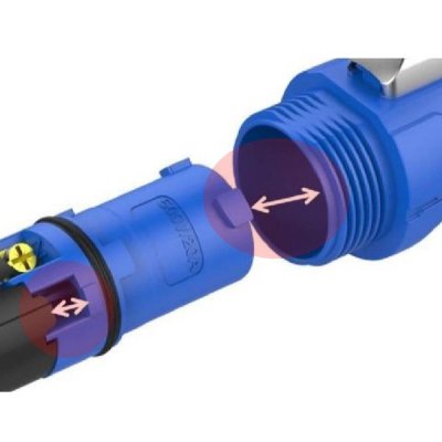 Enova Power input kabel stik, Bl�