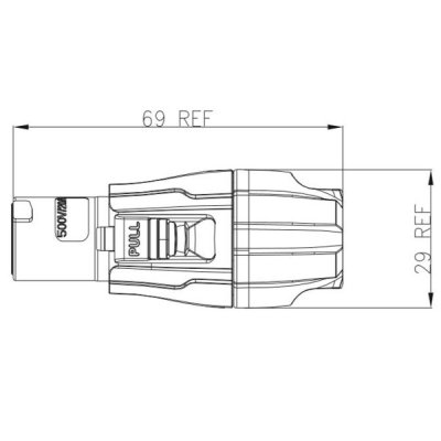 Enova Power output kabel stik, Gr�