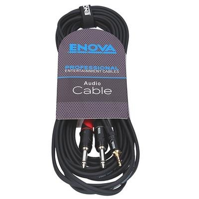Enova minijack adapter kabel minijack til 2 x jack
