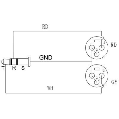 Enova adapter kabel MiniJack > 2 x XLR han