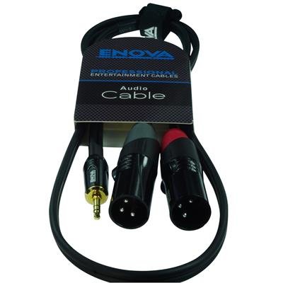 Enova adapter kabel MiniJack > 2 x XLR han