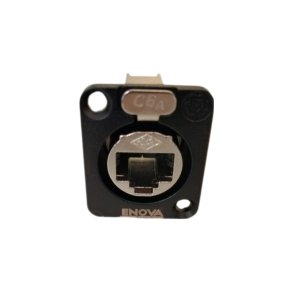 Enova RJ45 chassis gennemf�ring Cat6A, sort