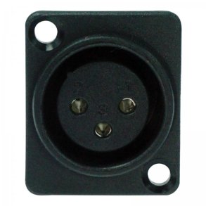 Enova 3 pol hun 3-Pin XLR chassis stik, sort IP67 Outdoor