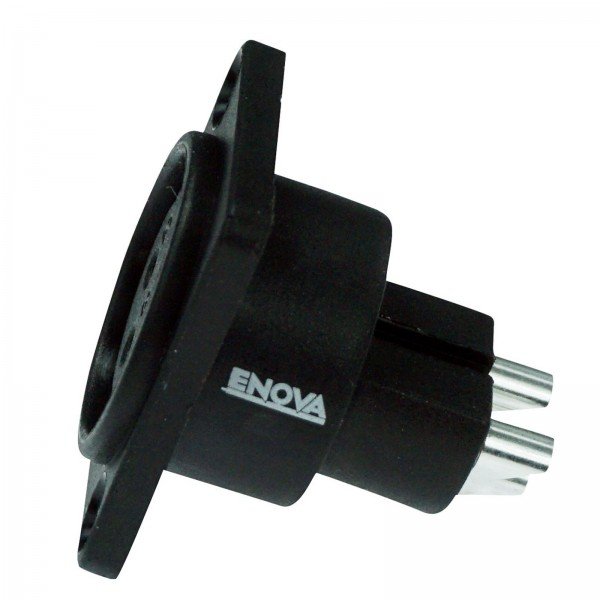Enova 3 pol hun 3-Pin XLR chassis stik, sort IP67 Outdoor