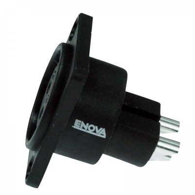 Enova 3 pol hun 3-Pin XLR chassis stik, sort IP67 Outdoor