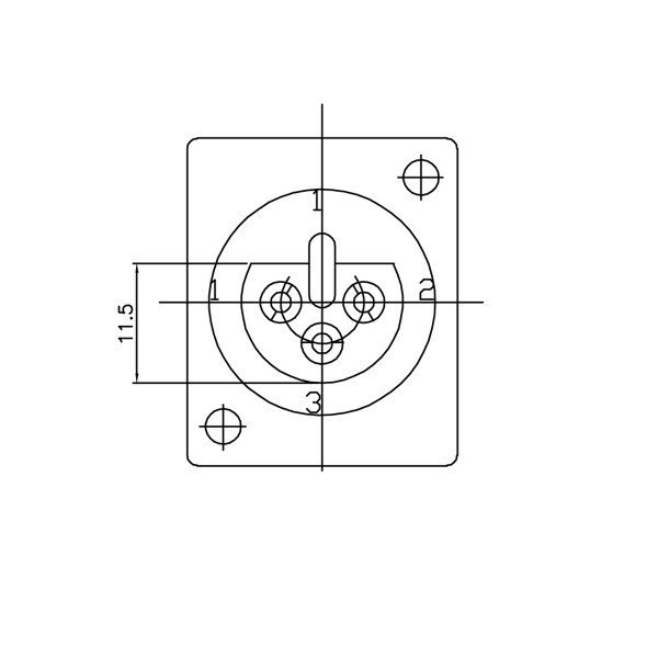 Enova 3 pol hun 3-Pin XLR chassis stik, sort IP67 Outdoor