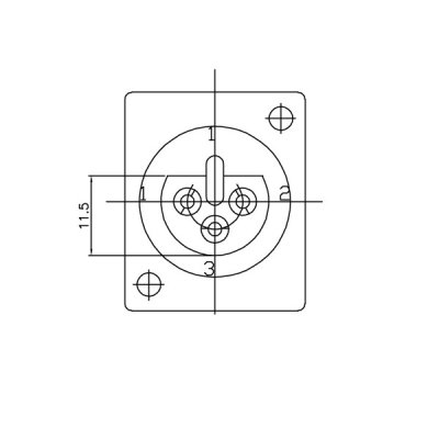 Enova 3 pol hun 3-Pin XLR chassis stik, sort IP67 Outdoor