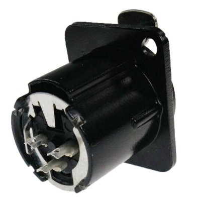 Enova 3 pol hun 3-Pin XLR chassis stik, sort