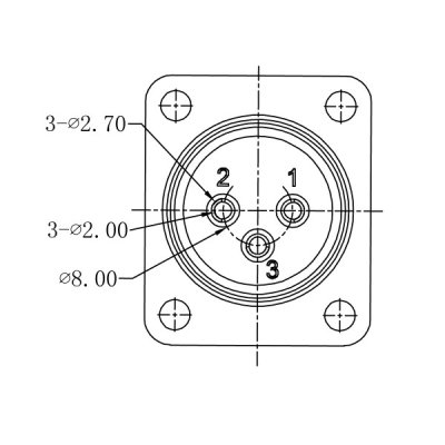 Enova 3 pol han 3-Pin XLR chassis stik, sort IP67 Outdoor