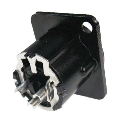 Enova 3 pol han 3-Pin XLR chassis stik, sort