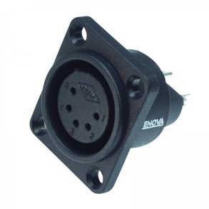 Enova 5-Pin XLR hun chassis stik, sort IP67 Outdoor