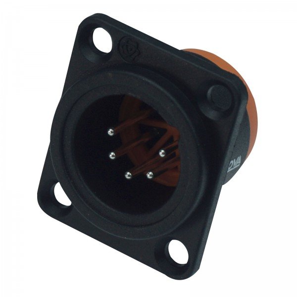 Enova 5-Pin XLR han chassis stik, sort IP67 Outdoor