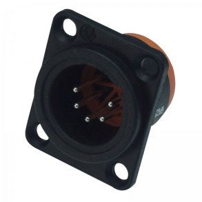 Enova 5-Pin XLR han chassis stik, sort IP67 Outdoor