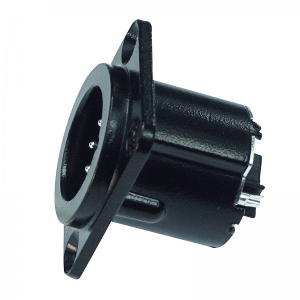 Enova 5-Pin XLR han chassis stik, sort