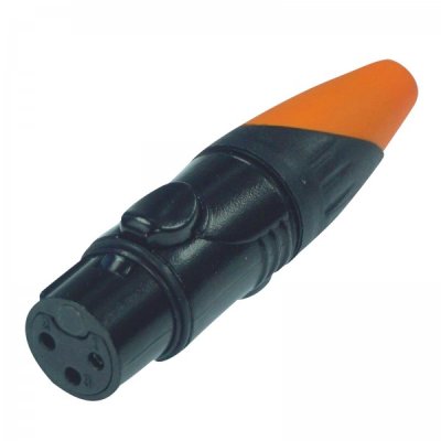 Enova 3-Pin XLR kabel hun stik, Sort IP67 outdoor