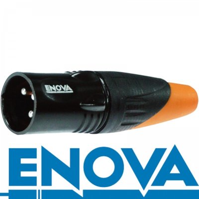 Enova 3-Pin XLR han kabel stik, Sort IP67 Outdoor