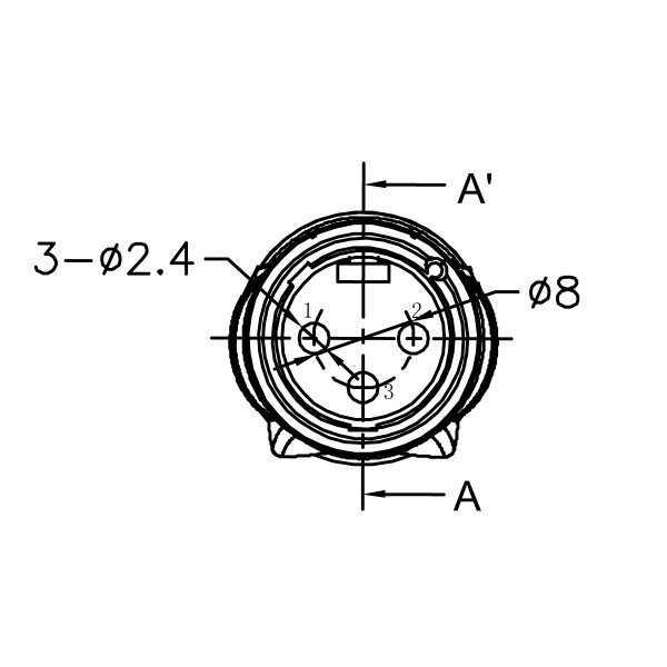 Enova 3-Pin XLR han kabel stik, Sort IP67 Outdoor