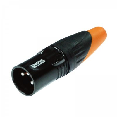 Enova 3-Pin XLR han kabel stik, Sort IP67 Outdoor
