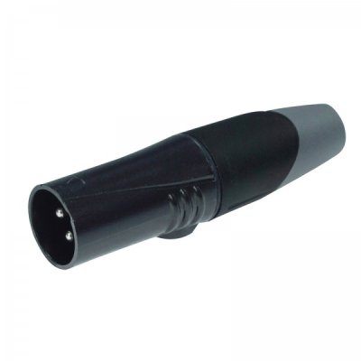 Enova 3-Pin XLR han kabel stik, sort