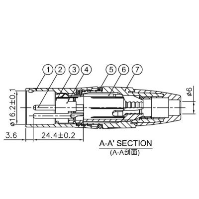 Enova 3-Pin XLR han kabel stik, sort