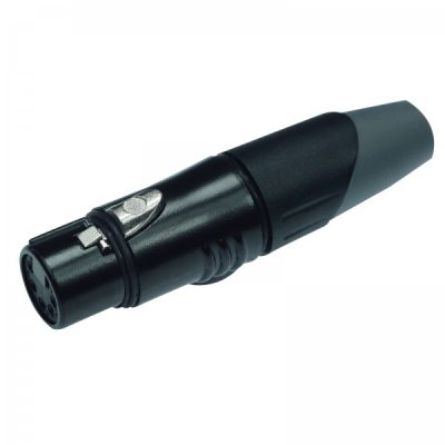 Enova 5 pol hun XLR kabel stik, sort