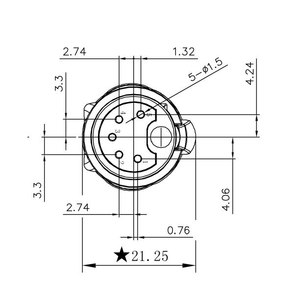 Enova 5 pol han XLR kabel stik, sort IP67 Outdoor