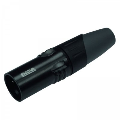 Enova 5 pol han XLR kabel stik, sort