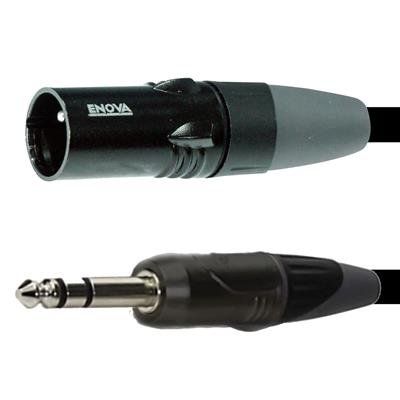 Enova mikrofonkabel XLR han til stereo jack