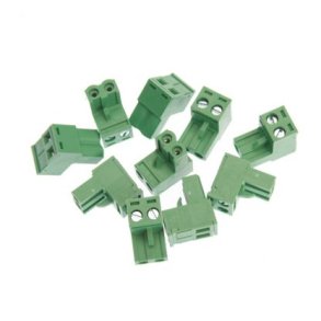 Euroblock stik 2 terminaler 5 mm, pr. styk