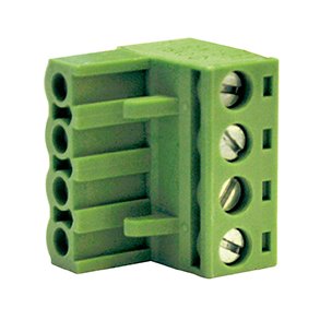 Euroblock kontakt 4 terminaler 5 mm, pr. styk