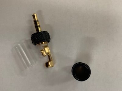 Minijack m/omlber til Sennheiser & Sony lommesendere, sort