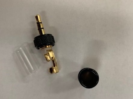 Minijack m/omlber til Sennheiser & Sony lommesendere, sort