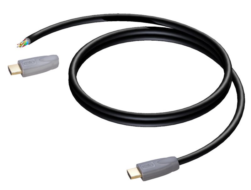ProCab HDMI-kabel, 1 ende u/stik 10 meter