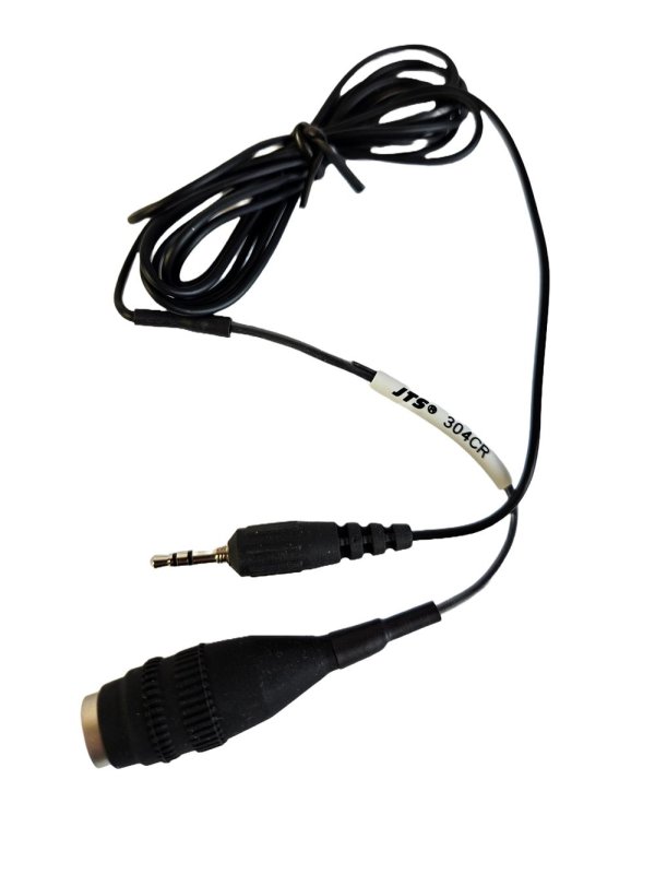 JTS kabel til CM-304 fitness headset mikrofon Hirose til AT, Sort