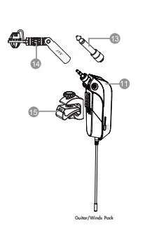 JTS mikrofon 508GT til guitar og wind til 16G minijack
