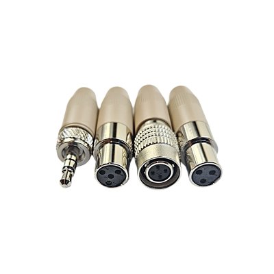 JTS Lavalier mikrofon Omni pakke m/ 4 forskellige stik, Beige
