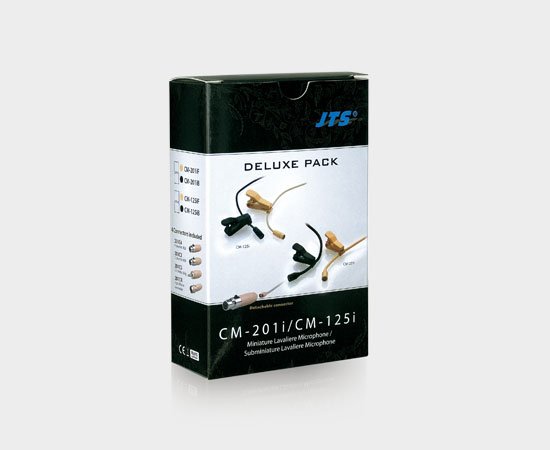 JTS Lavalier mikrofon Omni pakke med 4 connector, Sort