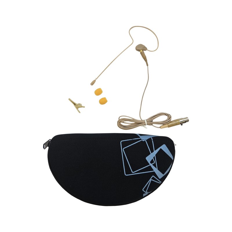 JTS single ear headset mikrofon Omni 4P mini XLR stik Beige