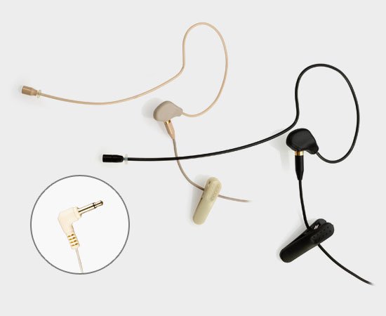 JTS single ear headset mikrofon Omni m/minijack stik, Beige