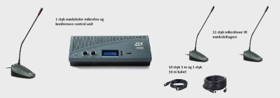 JTS konference control unit system 11 deltager og 1 mdeleder